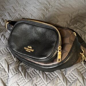 Coach Black and Brown Crossbody Bag
